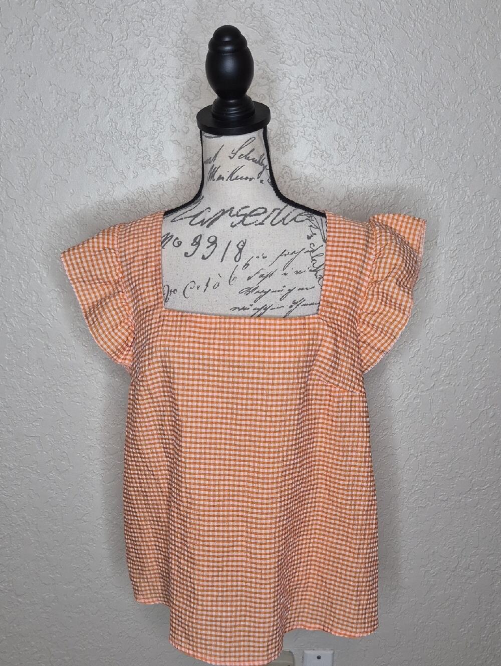 Shein Curve Gingham Top Size‎ 1XL